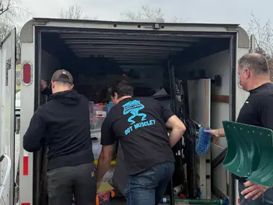 Island Park movers in action -loading things into a moving truck